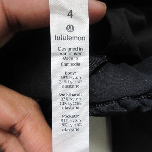 Lululemon Keep Moving Women's Crop Pants 4 Black Drawstring Pockets Travel 336 - Picture 5 of 12